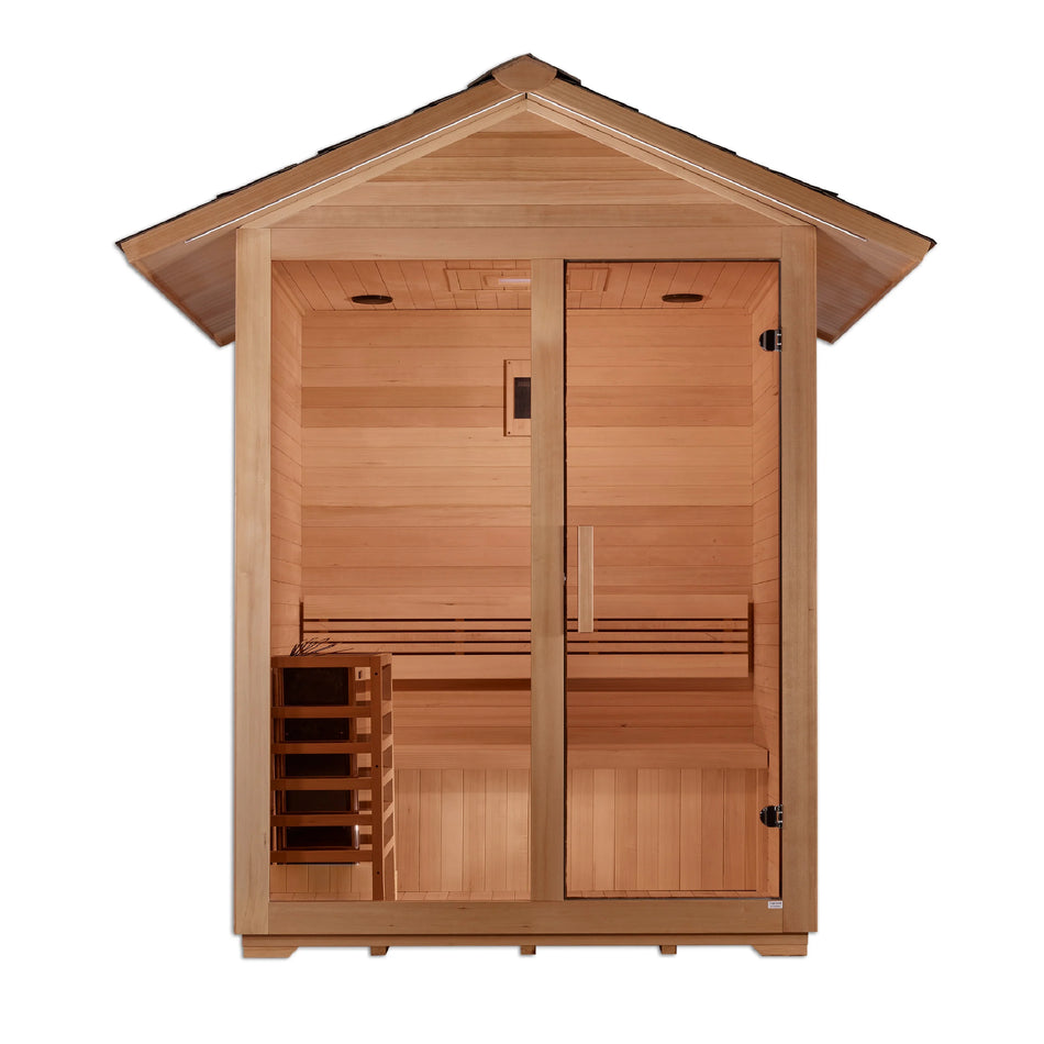Arlberg 3 Person Traditional Outdoor Sauna / Promo code "cs202" for $202 Discount