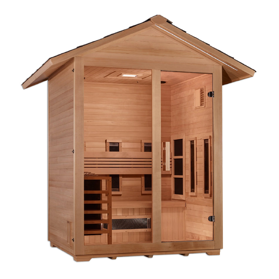 Carinthia 3 Person Hybrid PureTech™ Full Spectrum Outdoor Sauna / Promo code "cs202" for $202 Discount