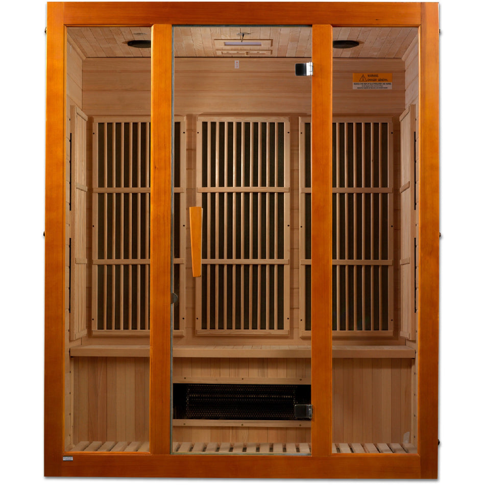 Maxxus Alpine Dual Tech 3 person Indoor Low EMF FAR Infrared Sauna with Canadian Hemlock / IN STOCK