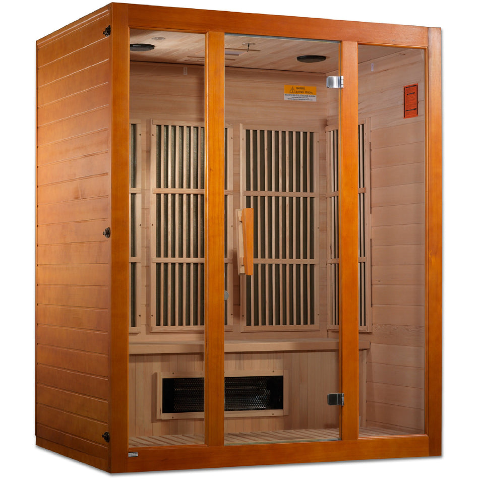 Maxxus Alpine Dual Tech 3 person Indoor Low EMF FAR Infrared Sauna with Canadian Hemlock / IN STOCK