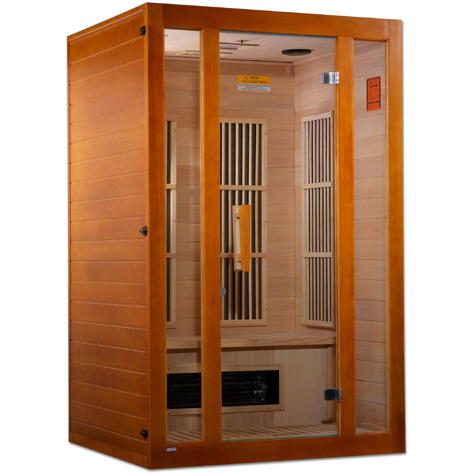 Maxxus Aspen Dual Tech 2 person Indoor Low EMF FAR Infrared Sauna with Canadian Hemlock - PROMO CODE "CALMSPAS30" FOR $30 OFF / IN STOCK