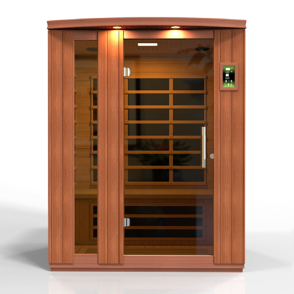 Lugano 3 Person Low EMF Infrared Sauna - Promo Code "calmspas30" for $30 Off / Ships in 2 Business Days