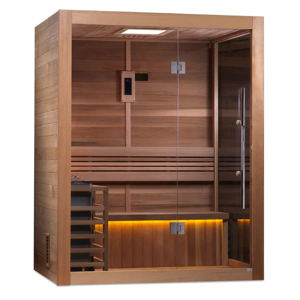 2023 "Hanko Edition" 2-3 Person Indoor Traditional Steam Sauna / Canadian Red Cedar Interior