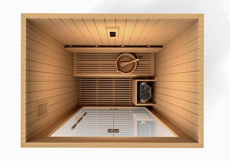 Sundsvall 2 Person Indoor Traditional Steam Sauna / Ships in 2 Business Days