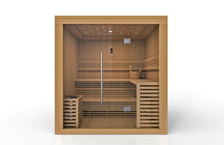 Osla 6 Person Indoor Traditional Steam Sauna Canadian Red Cedar / IN STOCK