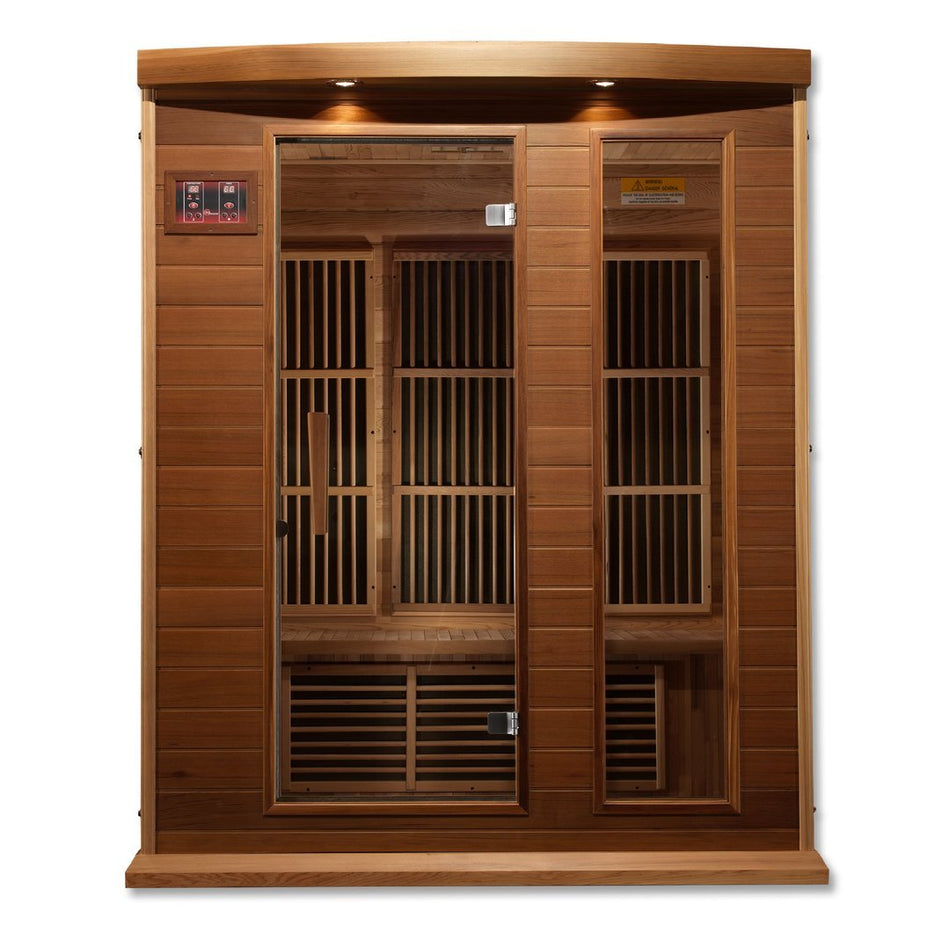 Maxxus Avignon Red Cedar 3 Person Near Zero EMF Infrared Sauna- Promo Code 'CALMSPAS50' for $50 Off  / Ships within 3 Business Days