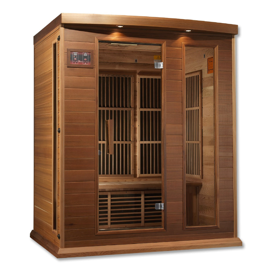 Maxxus Avignon Red Cedar 3 Person Near Zero EMF Infrared Sauna- Promo Code 'CALMSPAS50' for $50 Off  / Ships within 3 Business Days