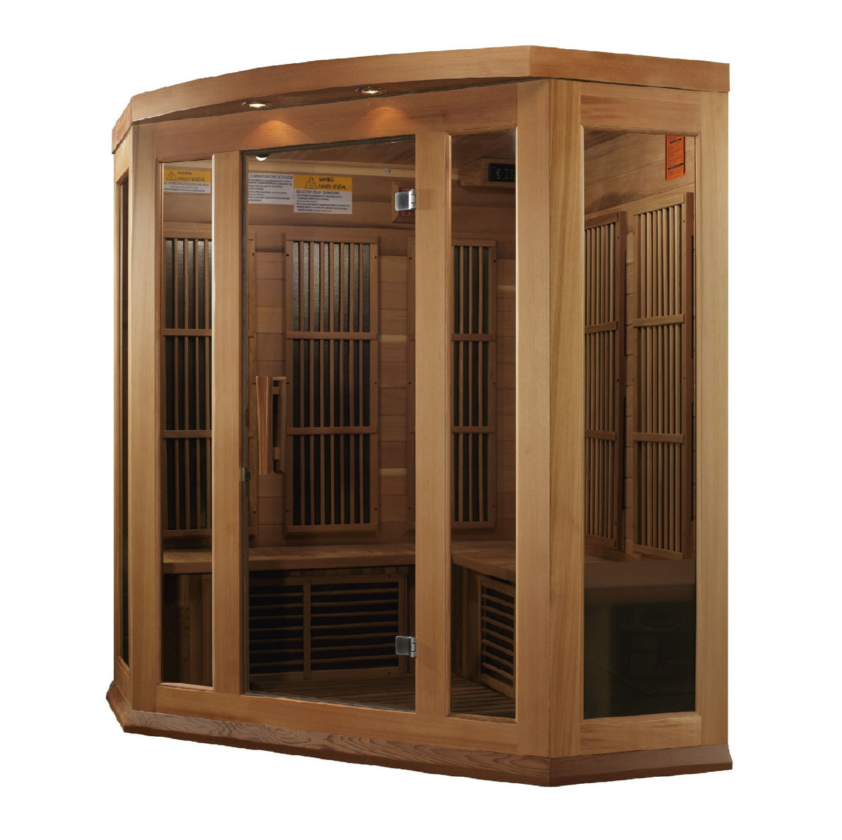 Maxxus Chaumont 3 Person Corner Near Zero EMF Infrared Sauna- Promo Code "CALMSPAS50" for $50 Off / IN STOCK